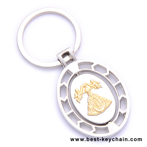 souvenir spinning metal keychain