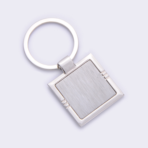 square metal key chain