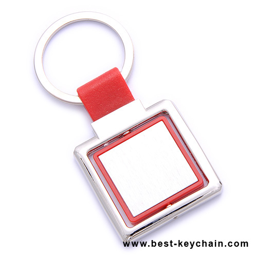 square shape metal keychain promoiton