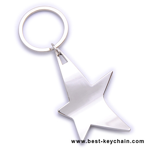 star shape metal key chains