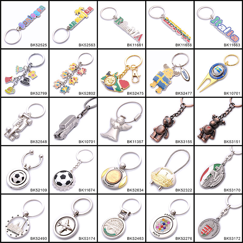 zinc alloy metal house promotion keychain