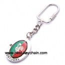 silver souvenir portugal metal keychain