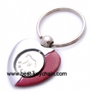 Souvenir metal heart shaped sverige keychain