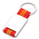 promotiongift laser logo spain flag metal keychain