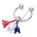 3D souvenir Paris tower metal key chain